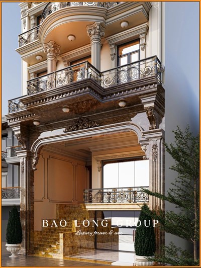 Mẫu biệt thự nhà phố tân cổ điển 5 tầng tại Bắc Ninh