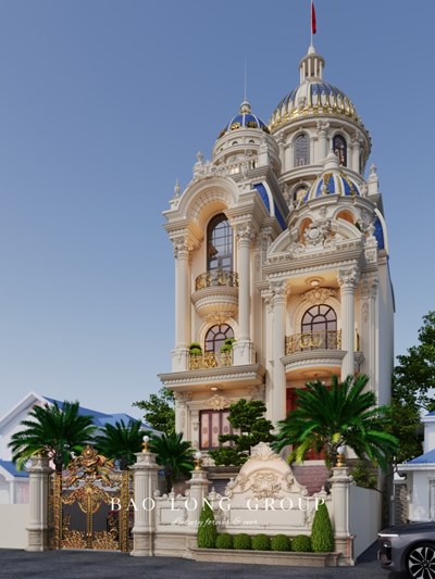 Mẫu biệt thự tân cổ điển 5 tầng tại Vĩnh Phúc