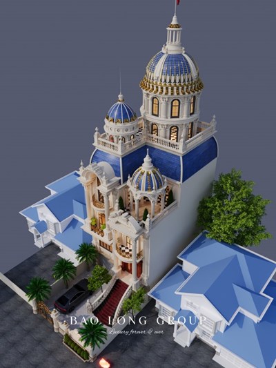 Mẫu biệt thự tân cổ điển 5 tầng tại Vĩnh Phúc