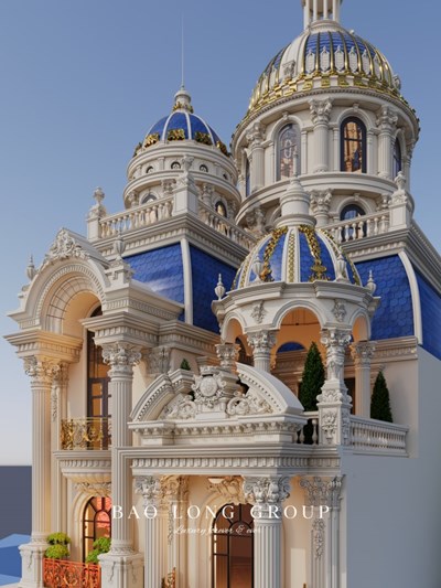 Mẫu biệt thự tân cổ điển 5 tầng tại Vĩnh Phúc