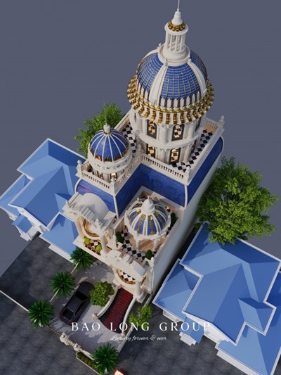 Mẫu biệt thự tân cổ điển 5 tầng tại Vĩnh Phúc