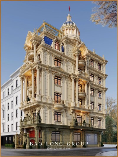 Mẫu biệt thự tân cổ điển 6 tầng tại Yên Phong , Bắc Ninh