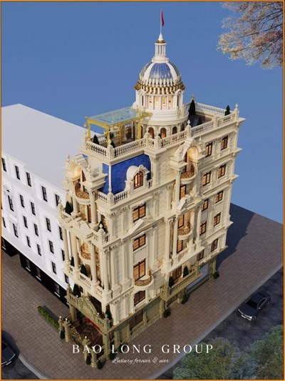 Mẫu biệt thự tân cổ điển 6 tầng tại Yên Phong , Bắc Ninh