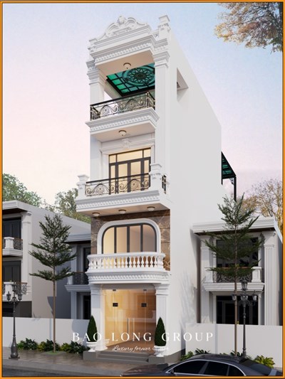 Mẫu nhà phố tân cổ điển 3 tầng tại Bắc Ninh