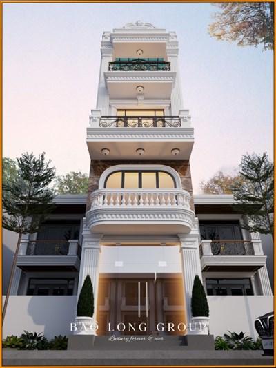 Mẫu nhà phố tân cổ điển 3 tầng tại Bắc Ninh