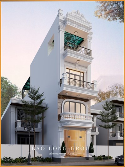 Mẫu nhà phố tân cổ điển 3 tầng tại Bắc Ninh