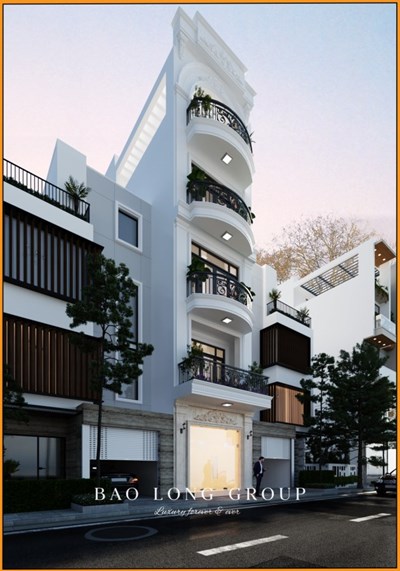 Mẫu nhà phố tân cổ điển