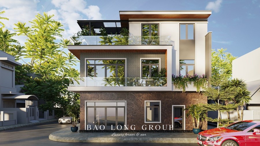 Nhà phố hiện đại 2 mặt tiền