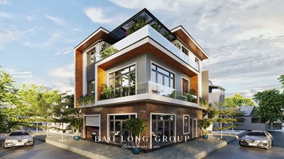 Nhà phố hiện đại 2 mặt tiền