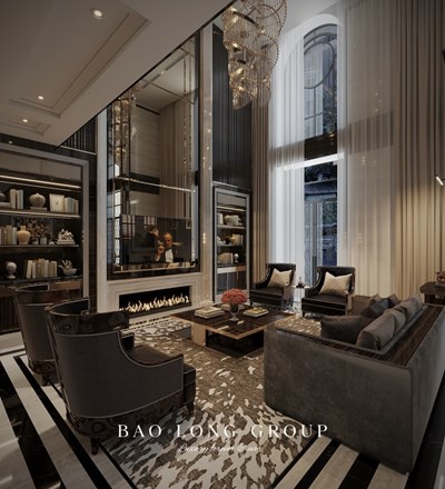 Thi công nội thất nhà phố phong cách sang trọng, hiện đại