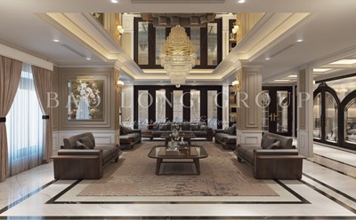 Mẫu thiết kế nội thất nhà ở kết hợp kinh doanh phong cách hiện đại